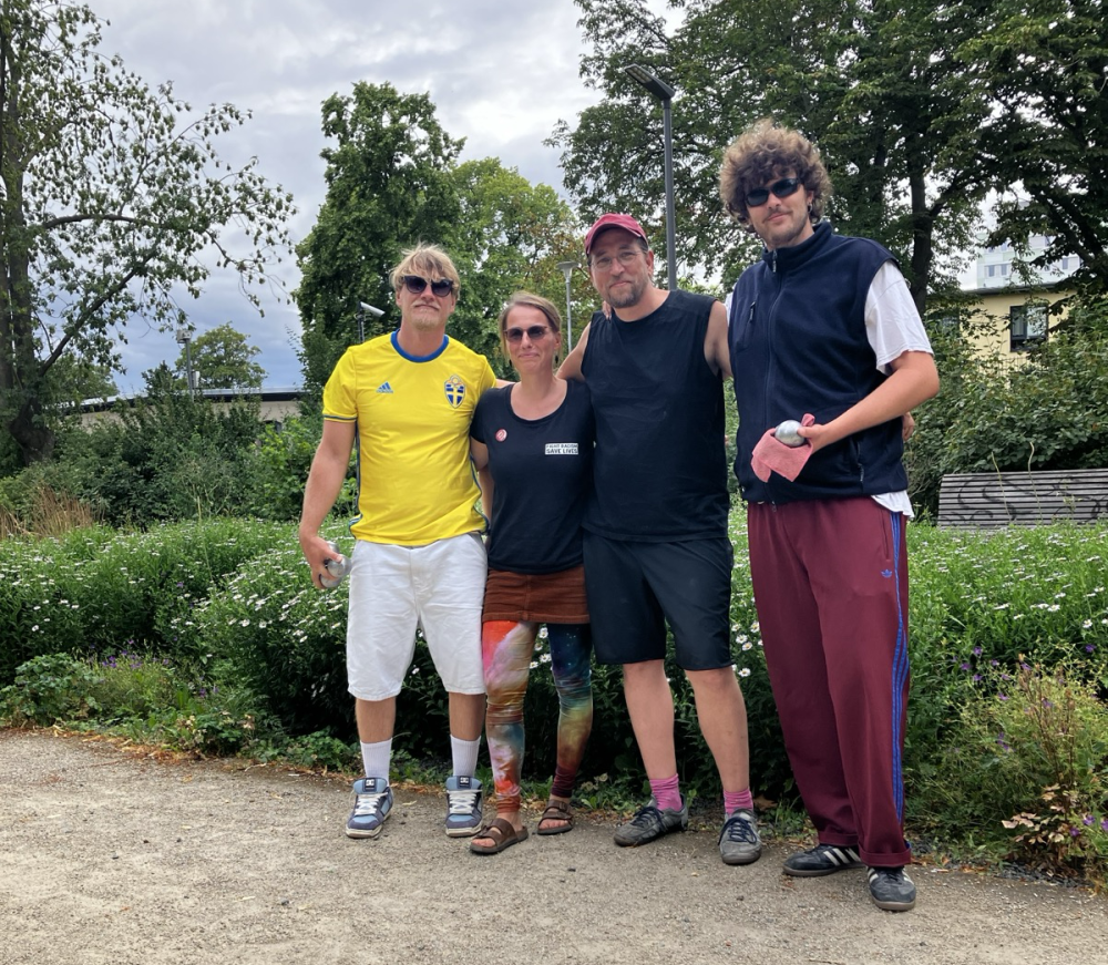 Lars, Anna, Conrad und Wolle (v.l.n.r.)