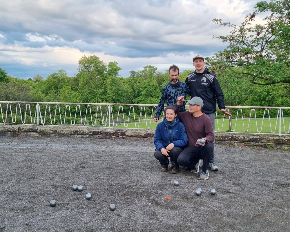 Anna, Christian (Fuchs und Elster), Tom und Paul (Trainingsgruppe Erfurt) (v.l.n.r.)